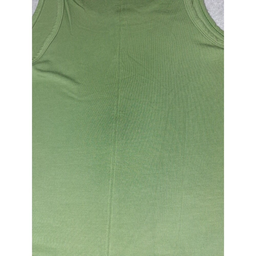 Athleta Essential Tank Top Size Small Sage Green Ribbed Stretch Activewear Yoga - Picture 10 of 10